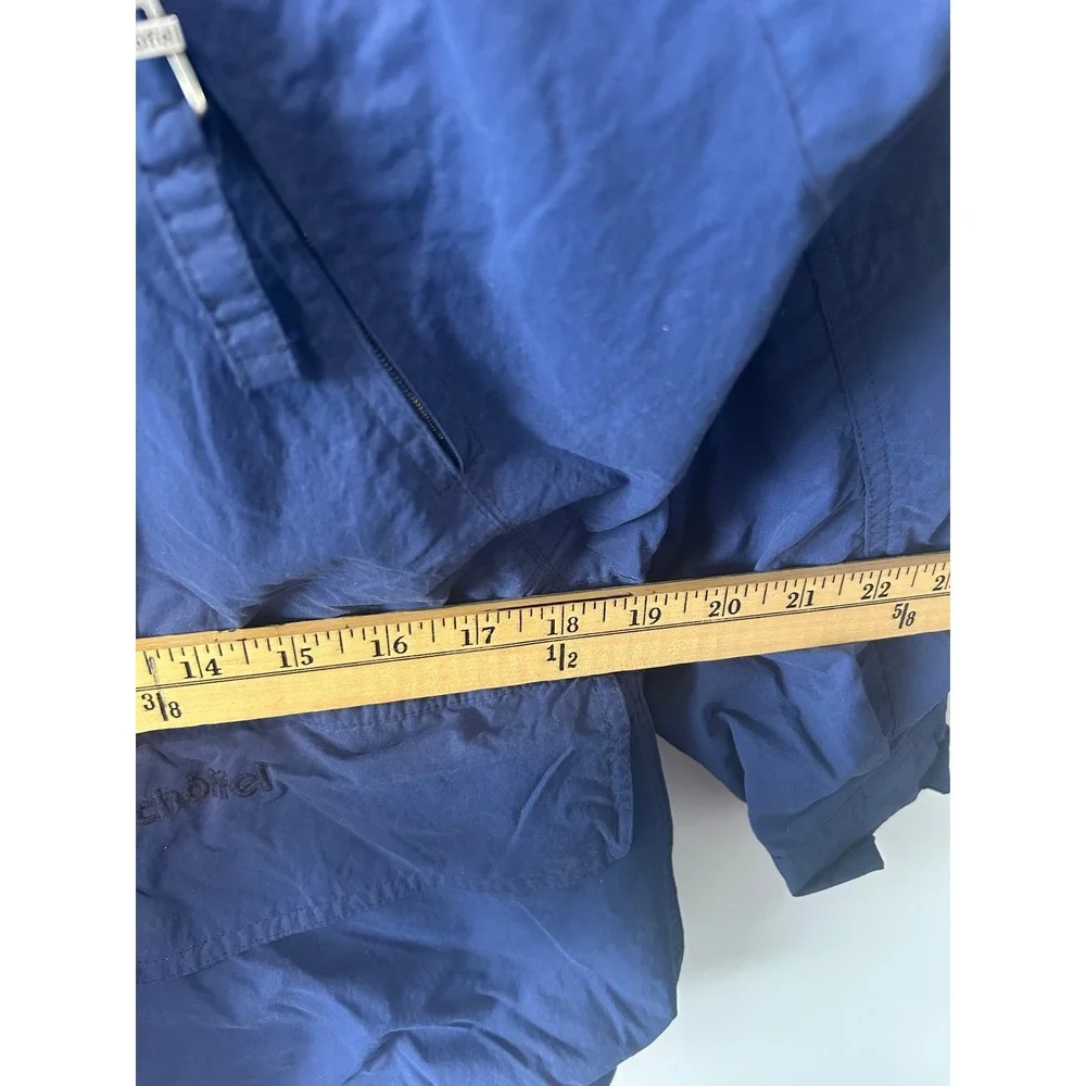 Vintage Schoffel Blue Utility Jacket Hooded Full Zip Windbreaker‎ Mens Medium